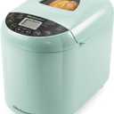 Elite Gourmet 2 Lb Programmable Bread Maker, 3 Sizes, 19 Presets, Mint