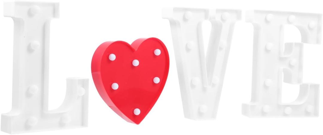 1set Creative Led Love Letter Decorative Light for Valentine Day Romantic for Parties Weddings and Indoor Decorations Unique Design Flat Base for Giving