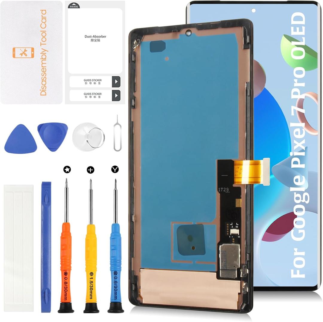OLED for Google Pixel 7 Pro 6.7" Display Screen +Frame (Fingerprint Cable Transfer Required) LCD Screen Replacement Display Touch Digitizer Assembly