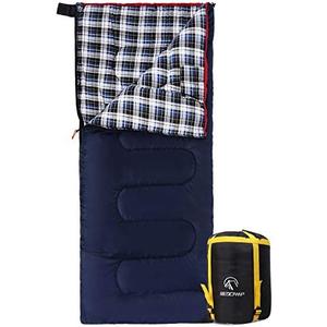 REDCAMP Cotton Flannel Sleeping Bag for Camping Backpacking, Adults Cold Weather Envelope Sleeping Bags with 2/3/4/6lbs Filling