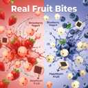 Probiotic Yogurt Coated Fruit Bites 0.7oz / 36 Packs, Strawberry & Blueberry Individually Wrapped Real Fruit Yogurt Snacks Net 25.4oz 360 Counts, On-The-Go Chewy Yoggies Snacks with Dietary Fiber (EXP 08/19/27)