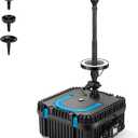 VIVOHOME 900GPH RGB Pond Filter Fountain with 6W LED Lights, 80W Submersible Water Pump with Multi-Stage Filtration for Koi Ponds, Waterfalls, Outdoor Water Features