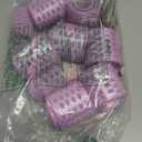 Thermal Hair Rollers Set - 30PCS Jumbo Self-Grip Rollers (64mm, 48mm, 36mm) with Clips for Long, Medium, Short Volume and Salon Styling (Purple)