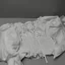 Womens Renaissance Victorian Peasant Ruffle Smocked Waist Boho Pirate Shirt Blouse with Belt Set (Small, Beige)