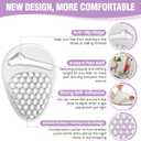 JUMPOW Ball of Foot Cushions for Women, (3 Pairs) Gel Metatarsal Pads Women, Non-Slip High Heel Comfort Pads, Heel Inserts for Women All Day Pain Relief and Comfort, One Size Fits All (Clear)