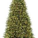 National Tree Company 12 ft Pre-Lit Dunhill Fir Artificial Christmas Tree, 1,500 Clear Lights, 7,794 Tips, Includes Stand, Green