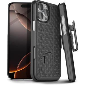 MOTIVE for iPhone 16 Pro Max Holster Case, Belt Clip Case for iPhone 16 Pro Max, Shell Holster Combo 16 Pro Max, Slim Rugged Drop Shockproof Protective Cover with Kickstand (6.9") | Ranger Series