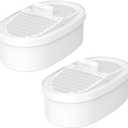 Replacement Filter for Waterdrop WD-PF-01A Plus, Reduces PFOA/PFOS, Chlorine, Compatible with Waterdrop Pitchers, Lasts 3 Months or 200 Gallons, Pack of 2 (Basic - White)