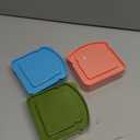 CZWESTC 3 Pack Sandwich Containers, Colored Sandwich Boxes for Lunch, Reusable and Easy to Open Fun Sandwich Container (in 3 Colors)