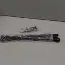 Curtain Rods for Window 32 and 48, Brown 5/8 inch Splicing Single Window Curtain Rod Set with Brackets