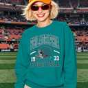 MNLYBABY Football Sweatshirt Women Game Day Sweatshirts Football Team Fans Pullover Long Sleeve Crew Neck Tops (Green, L)