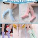 Yebing Fuzzy Socks for Women Fluffy Slipper Winter Warm Cozy Plush Sleep Heart Gift Socks