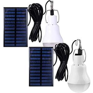 Solar Light Bulbs for Indoor Home and Chicken Coop, Outdoor Waterproof Camping Lamps for Tent, Rechargeable LED Solar Lights for Shed Night, Emergency Power Outage and Outside