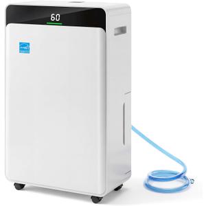 2026Upgraded 5000 Sq.Ft 80 Pint energy star Dehumidifier for Basements with Large 1.72 Gal Tank,Portable Smart Compressor Whisper Dehumidifier for Home/Bedroom/Bathroom