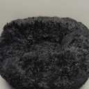 Bedsure Calming Dog Bed for Small Dogs - Donut Washable Small Pet Bed, 23 inches Anti-Slip Round Fluffy Plush Faux Fur Large Cat Bed, Fits up to 25 lbs Pets, Black