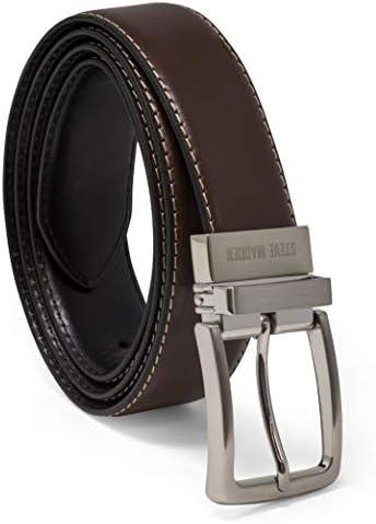 Steve Madden Reversible Men's Dress Casual Every Day Leather Belt, Size 32
