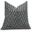 Tulsi Buti Block Printed Pillow Cover For Sofa/Couch Or Bed - Beige and Green, 19 x 19