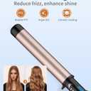 1 1/2 Inch Large Curling Wand for Long Hair, 1.5 Inch Dual Voltage Hair Curling Iron Wand Ceramic Extra Long Barrel,10 Adjustable Temp