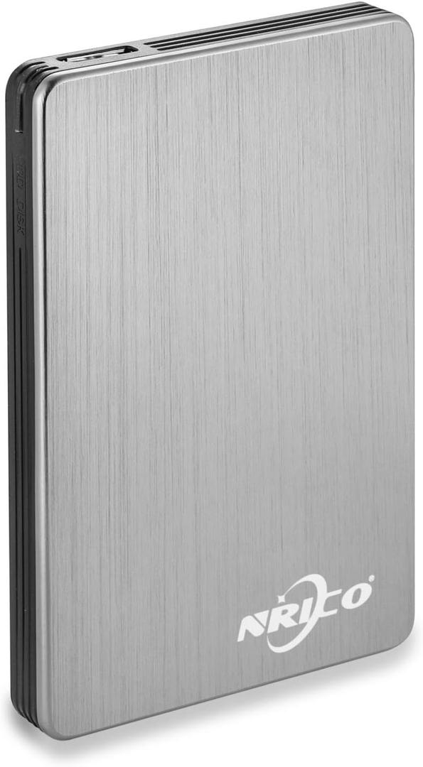 NRICO 500GB Portable External Hard Drive USB 3.0 HDD 2.5inch Storage Compatible for PC, Mac, Desktop,PS4 (500GB, Grey)