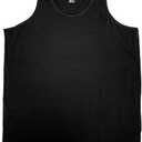 Big and Tall Beefy Tank Tops to Size 10X Big and 6X Tall (Black, XXXL)
