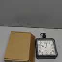 Retro Rectangle Small Wall Clock, Battery Operated Silent Black Vintage Decor Wall Clocks, Antique Old Design Style, for Farmhouse,Kitchen,Bedroom,Bathroom Black Rectangle