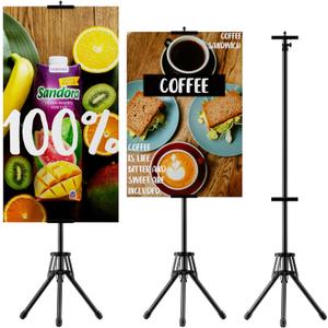 Poster Stands for Display - Floor Poster Board Holder Poster Display Stand Retractable Banner Stand Outdoor Sign Holder, Double-Side Tripod Height up to 80"（1pack）
