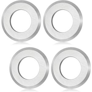 4 Pcs Tungsten Steel Detachable Blades Manual Wire Stripper Replacement Blades for Electric Hand Crank Stripping Machines Silver