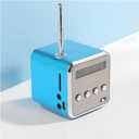 Mini Bluetooth Speaker, Etigood Wireless Music Player Portable FM Radio Speakers Digital Stereo PC Mp3 Player Support TF Card/U Disk/Micro SD to Player, 500mAh Battery, Blue