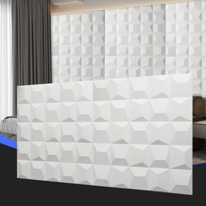SERABETTO 3D Wall Panels,4-Pack PU Wall Panels, 23.6"*47.2" Wall Paneling, Wall Texture Panels, Wall Panel for Accent Wall Decor, Sophisticated & Stylish 3D Wall Decor(White)