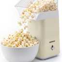 Hot Air Popcorn Machine - 14-Cup Electric Popcorn Popper, Oil-Free, 1200W - Includes Measuring Cup - Home Popcorn Maker for Movie Nights - Cream