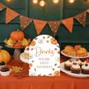 2 x Little Pumpkin Drinks Please Help Yourself Sign for Baby Shower, 6x8 Inch Arch Wooden Sign with Stand, Fall Autumn Baby Shower Table Sign, Gender Neutral Party Decoration - UYL03