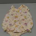 YOUNGER TREE Baby Girl Romper 100% Cotton Ruffle Sleeveless Summer Outfit with Accessory Soft Infant Clothes for Daily Wear (18-24 Months, Blue and Yellow Flowers)