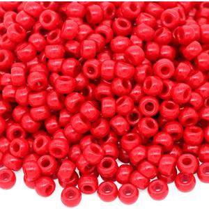 1000Pcs Pony Beads Bracelet 9mm Red Plastic Barrel Pony Beads for Necklace,Hair Beads for Braids,Key Chain,Jewelry Making (Red)