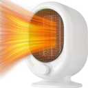 LIEWET Mini Space Heater,1500W Small Desk Heater,2 Gears Adjustable,PTC Ceramic Heating,Tip-over & Overheat Protection,Fast Heating and Super Quiet White