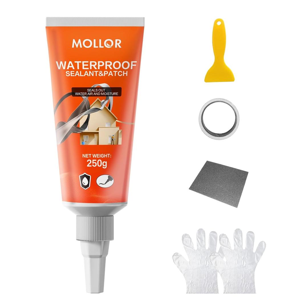 Concrete Crack Filler, Heavy-Duty Cement Crack Filler, Self Leveling Concrete Sealer for Driveway, Walkway, Patio, Waterproof Outdoor Caulking Glue, Gray, 8.8 Floz (1 Pack)