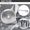 86.4mm 16Flutes Oil Filter Cap Wrench Removal Tool Socket for BMW Engines/for Volvo with 86mm Filter Housing Caps, Silver Heavy-Duty Aluminum