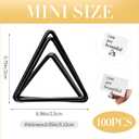 Epakh 100 Pcs Place Card Holder for Table Card Holders for Wedding Triangle Shape Table Number Picture Clips Stand for Centerpiece Anniversary Party (Black)