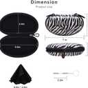 XANAD EyeGlass Case Hard Shell for Sunglasses/Blue Light Glass/Safety Glasses/Reading Glass/Night Driving Glasses(Zebra Pattern) (Zebra Animal Print)