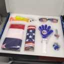 Soccer Fan Gear Set for 2026 World Tournament, Soccer Party Favors Kit with Flag,Scarf, Face Paint, Clapper, Horn&Glasses,Supporter Accessories for Game Day, Sports Event, Gift