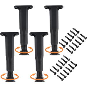 Jayen 4Pcs Adjustable Bed Frame Support Legs, Bed Center Slat Support Legs, Range 8.3" to 14.5"