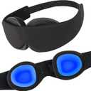 2026 Upgraded Sleep Mask for Dry Eyes, Soft & Comfortable Reusable 100% Blackout Hydrating Sleeping Mask, Sleep Goggles, Soft Reusable Eye Mask for Sleeping & Travel, Black