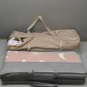 Baby Playpen with Mat, 50x50 in Small Play Pen for Babies, Toddler Playpen for Apartment, Indoors Play Yard with Soft Breathable Mesh (Beige with Mat)