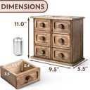 Handmade Wooden Jewelry Box 11" x 9.5" - Engraved Knobs, Top Symbol Markings, Strong and Durable Mango Wood - Large Jewelry Box for Women, Men - 3 x 2 Layer Jewelry Box