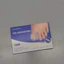 Hook&Loop Adjustable Toe Separators - Breathable Bunion Corrector for Men, Women & Tailors, Silicone Toe Spacers for Restoring Overlapping Toes & Hammertoe Straightener, No Curling - Black(6PCS)