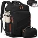 MATEIN Personal Item Backpack 18x14x8 with Shoe Compartment Detachable, Airline Approved Carry On Backpack for Travel with Electronics Case, Lightweight Luggage Bag for Spirit Airlines Fits 17" Laptop (Large, Black)