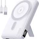 2025 Latest Magnetic Wireless Portable Charger Power Bank - 10000mAh Mag-Safe 22.5W PD Fast Max Charging with Built-in LED Display, Magnetic Battery Pack for iPhone 16/15/14/13/12/Pro/Mini/Pro Max (white)