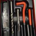 KUNGJUER Metric Thread Repair Insert Kit, M8x1.25mm helicoil Thread Repair kit with HSS Drill Bits, Rethreading Inserts Tool Set for Damaged Thread Repairing with Carry Case