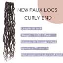 BOHOBABE Faux Locs Crochet Hair 18 Inch, Boho Soft Crochet Locs with Curly Ends, Long Brown Bohemian Goddess Locs Crochet Braids for Black Women (6 Packs, 4#)