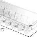 iDesign Clear Plastic Egg Holder for Fridge with Lid - 21 Egg Storage Container Organizer Bin