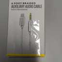 Acoustix (6-Ft) 3.5mm to 8-Pin Braided Auxiliary Cable - White